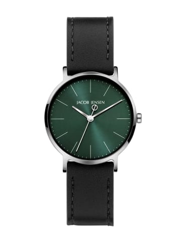 Jacob Jensen Damenuhr Titan Quarz Schwarz/Grün