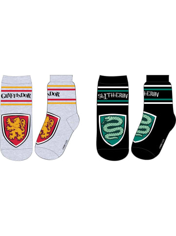 Harry Potter 2er-Set: Socken Harry Potter in Schwarz-Grau