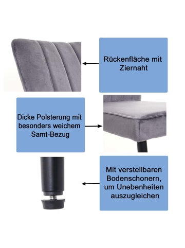 MCW 6er-Set Esszimmerstuhl K16, Dunkelgrau