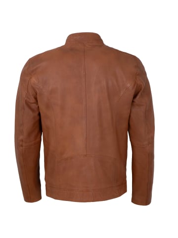 JILANI Lederjacke Lammnappa in Braun