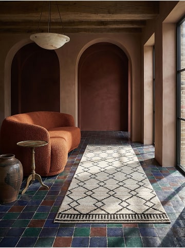 KADIMA DESIGN Teppich Kurzflor Strapazierfähig PERRAN Berber Wohnzimmer Wohnlich in Weiß