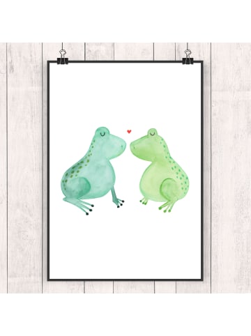 Mr. & Mrs. Panda Poster Frosch Liebe ohne Spruch in Weiß