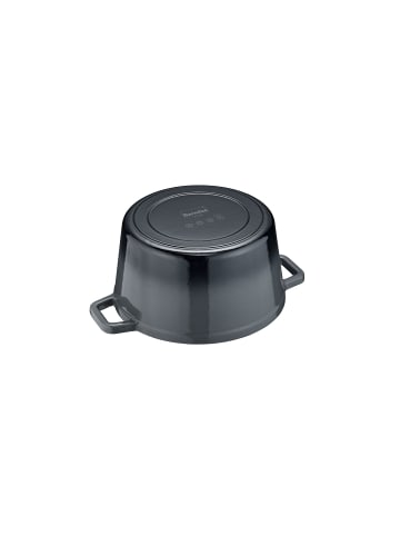 Berndes Bräter/Kochtopf rund, Gusseisen- b.iron in schwarz/grau