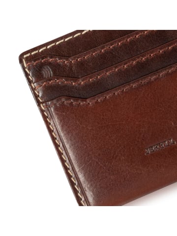 Jekyll & Hide Kreditkartenetui RFID Schutz Leder 10 cm mocha