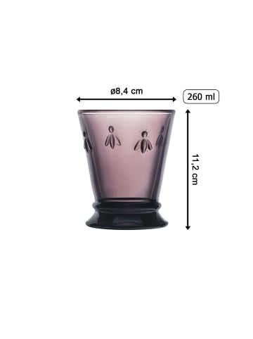 La Rochere 4er Set Wassergläser Biene Abeille in 260 ml in bunt