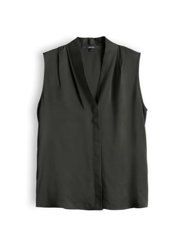 someday. Ärmellose Bluse mit V-Ausschnitt und Faltendetail in Midnight Olive