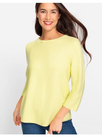 Olsen Rundhalspullover in Citron