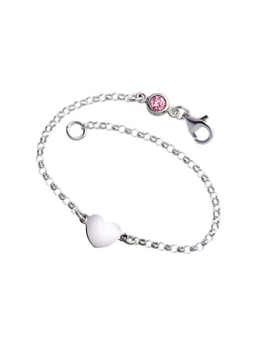 ChainMAGPIE 925 Silber Armband mit rosafarbenen Swarovski Kristall