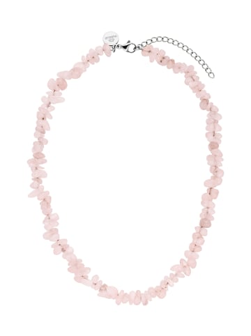 PURELEI Kette Rose Quartz 35-40 cm in Silber