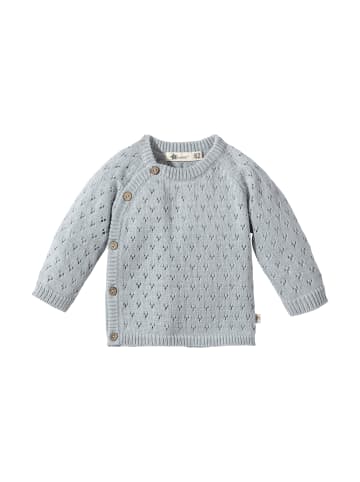 Sterntaler Baby Strickjacke Lochmuster in blaugrau