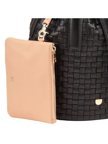DuDu Filicudi M. Beuteltasche Leder 19 cm black rose