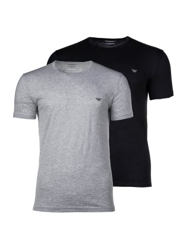 Emporio Armani T-Shirt 2er Pack in Schwarz/Grau