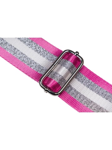 styleBREAKER Taschengurt in Pink-Silber