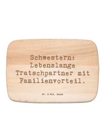 Mr. & Mrs. Panda Holz Frühstücksbrettchen Spruch Schwestern Trat... in Transparent
