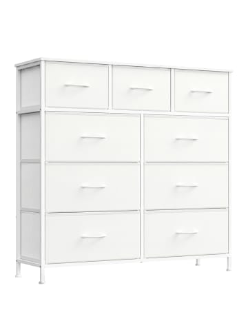 SONGMICS Kommode Bellah in Weiß - (B)98.9 x (H)95.3 x (T)30 cm