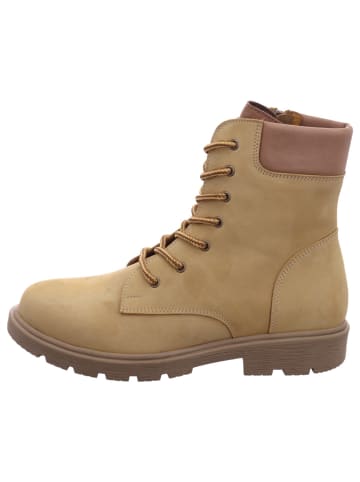 Esgano Damenschnürrstiefel kalt flach  in  Gelb