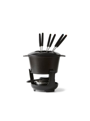 Funktion Fondue-Set mit Gabeln in Sort støbejern
