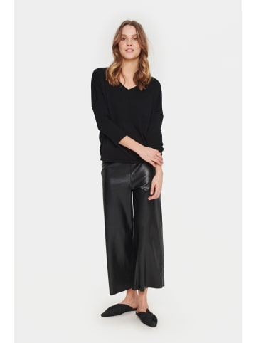 SAINT TROPEZ Strickpullover MilaSZ Gerade Passform in Black