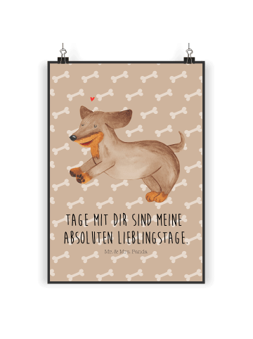 Mr. & Mrs. Panda Bild Hund Dackel mit Spruch in Hundeglück