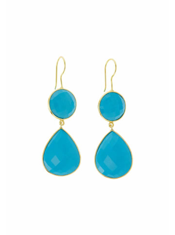 Gemshine Ohrringe Türkis Tropfen in gold coloured