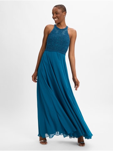 Marie Lund Abendkleid in petrol - 0002