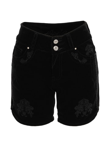 Hangowear Jeansshorts HENDRINA Samt in schwarz