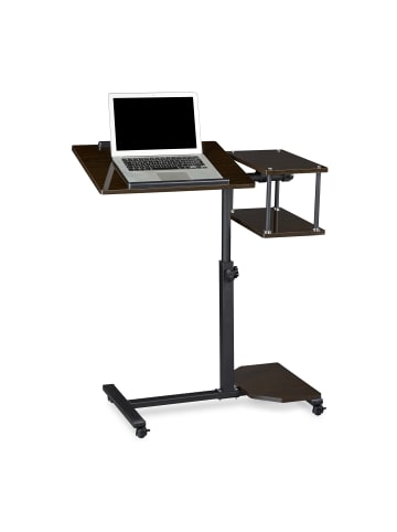 relaxdays Laptoptisch in Schwarz - (B)77 x (H)100 x (T)40 cm