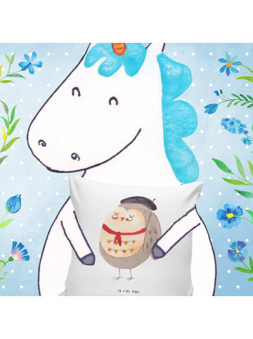 Mr. & Mrs. Panda Sofakissen Eule Frankreich ohne Spruch in Weiß