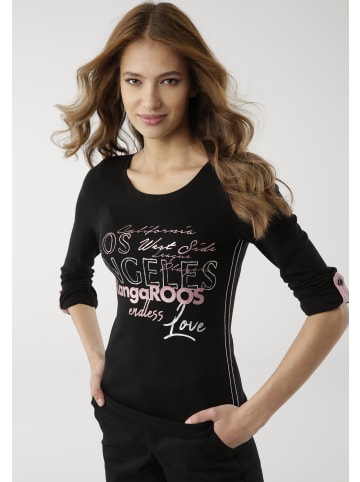 Kangaroos Langarmshirt in schwarz