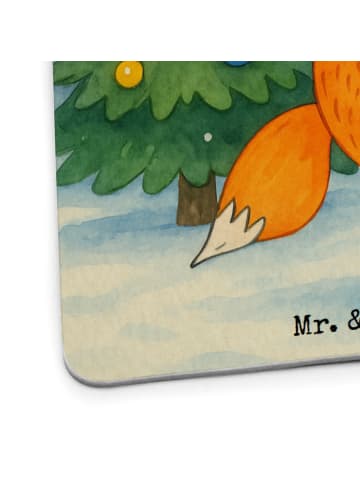 Glasuntersetzer Fuchs Weihnachten Design ohne S... in Weiß