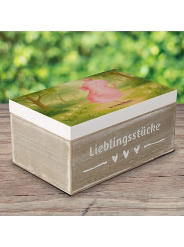 Mr. & Mrs. Panda Holzkiste Axolotl Tanzen Design ohne Spruch in Weiß