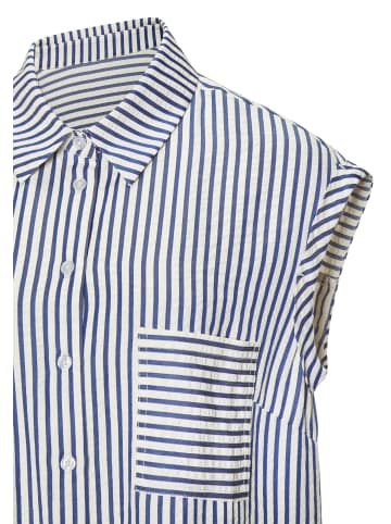Vivance Kurzarmbluse in creme-blau gestreift
