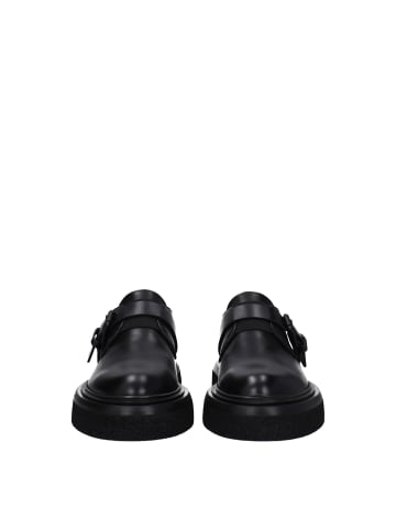Max Mara Schwarz Leder Oxford-Schuhe und Derby-Schuhe