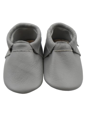 Yalion Baby Leder-Krabbelschuhe in Grau