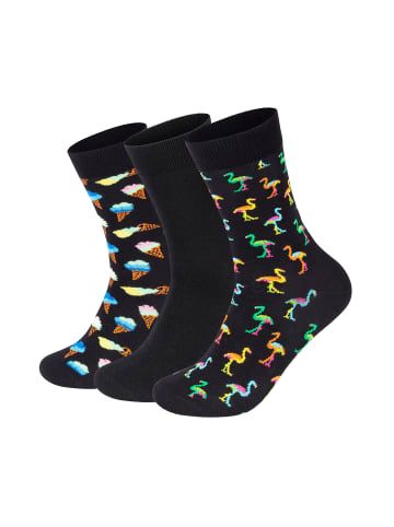 Happy Socks Socken 3-Pack Ice Cream-Solid-Flamingo Socks in multi_coloured