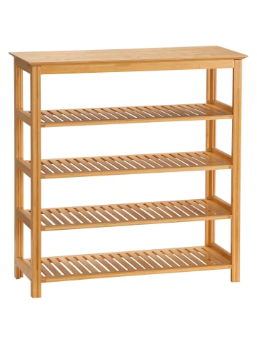HOMCOM Schuhregal in Naturholz 80L x 29B x 82H cm