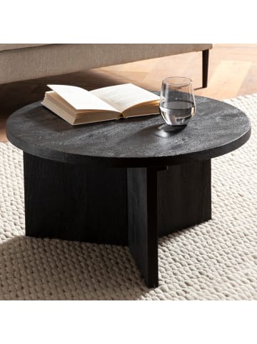 KADIMA DESIGN Couchtisch 60x60x33 cm Mango Massivholz Sofatisch Rund