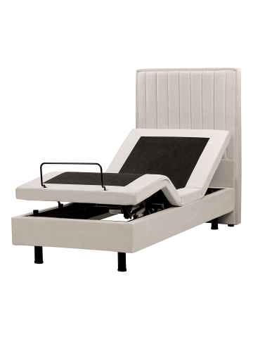 Beliani Einzelbett DUKE II in Beige - (W) 80 x (H) 120 x (L) 216 cm