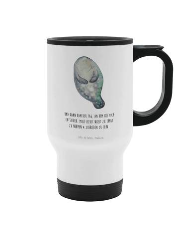 Mr. & Mrs. Panda thermosbecher Seekuh Happy mit Spruch in Weiß