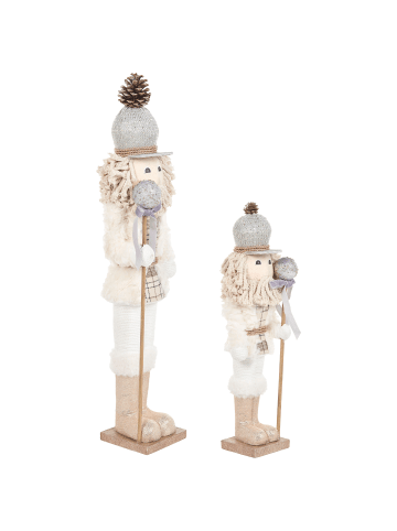 Beliani 2er-Set Dekofigur ALANIEMI in Beige