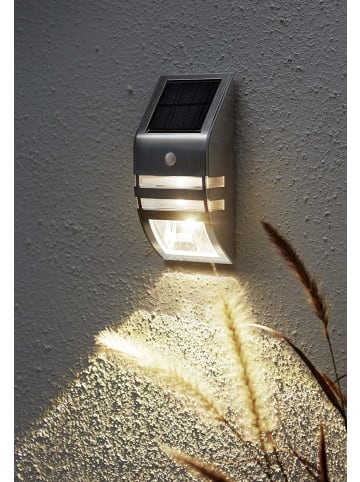 STAR Trading Solar-Wandleuchte Wally in Silber