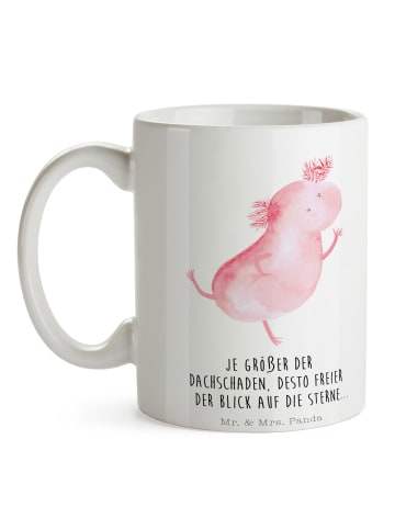 Mr. & Mrs. Panda Kaffeetasse Axolotl Tanzen mit Spruch in Weiß