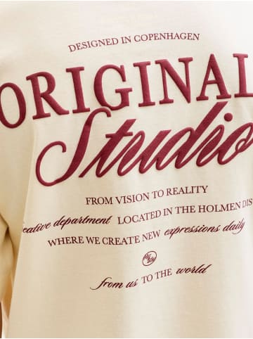 JACK & JONES Junior T-Shirt JORNORREBRO TYPO TEE CREW NECK JNR in antique white/s26