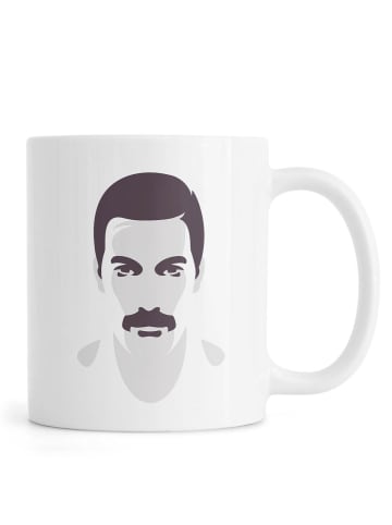 Juniqe Tasse "Freddie" in Schwarz & Weiß