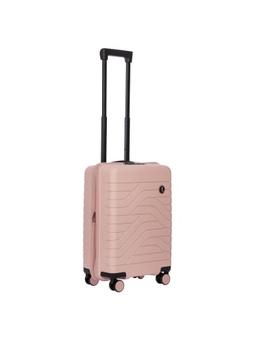 BRIC`s BY Ulisse - 4-Rollen-Kabinentrolley 55 cm  erw. (grey blue) in pearl pink