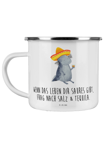 Mr. & Mrs. Panda Tasse Axolotl Tequila mit Spruch in Weiß