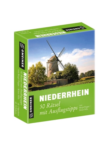 Gmeiner-Verlag Gesellschaftsspiel Niederrhein - 50 Rätsel mit Ausflugstipps in Bunt