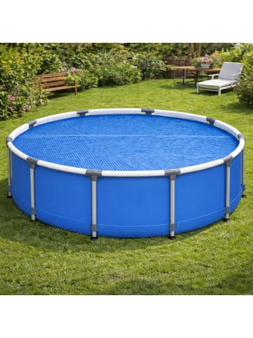 Happy People Solarabdeckplane für Stahlrahmenpools rund, Ø420cm in blau