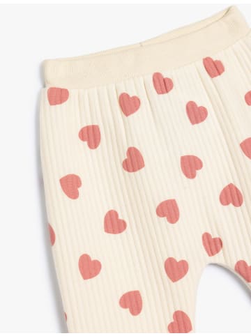 KOTON Sweathose in Beige Gemustert