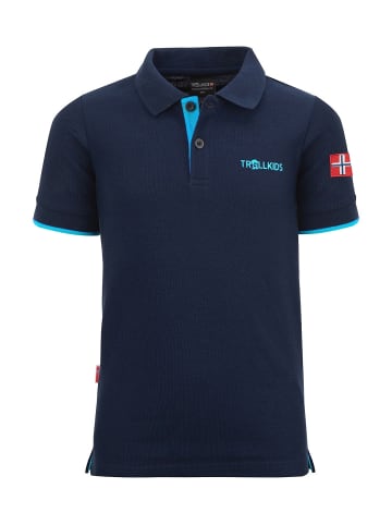 Trollkids Poloshirt "Bergen XT" in Marineblau / Mittelblau